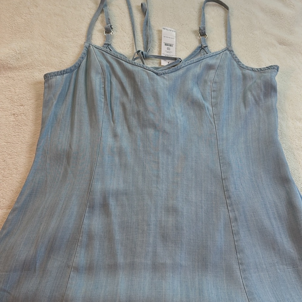 WHBM Lace-Up Back Maxi Dress Size 10P - Picture 6 of 13